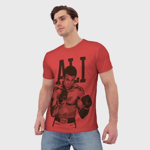 Мужская футболка 3D с принтом Ali, фото на моделе #1