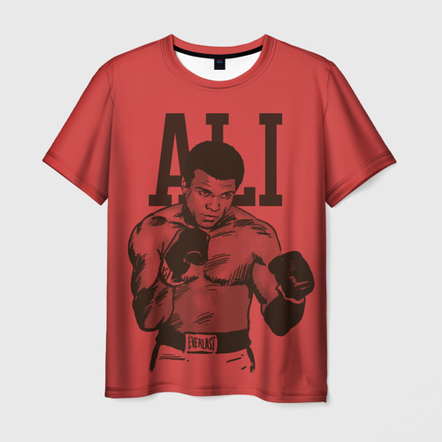 Мужская футболка 3D с принтом Ali, вид спереди #2