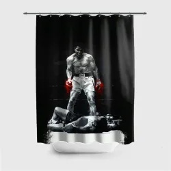 Штора 3D для ванной Muhammad Ali