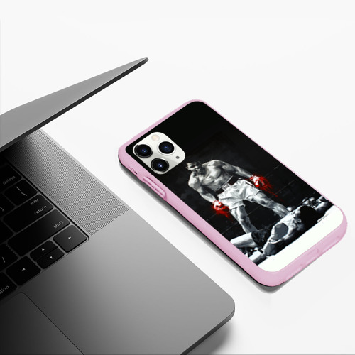 Чехол для iPhone 11 Pro Max матовый Muhammad Ali, цвет розовый - фото 5