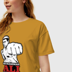 Женская футболка хлопок Oversize Muhammad Ali - фото 2