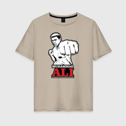 Muhammad Ali – Женская футболка хлопок Oversize с принтом купить со скидкой в -16%