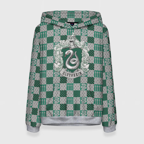 Женская толстовка 3D Coat of Slytherin Фото 01 Женская толстовка 3D Coat of Slytherin Фото 01
