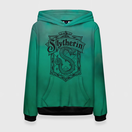 Женская толстовка 3D Coat of Slytherin Фото 01 Женская толстовка 3D Coat of Slytherin Фото 01