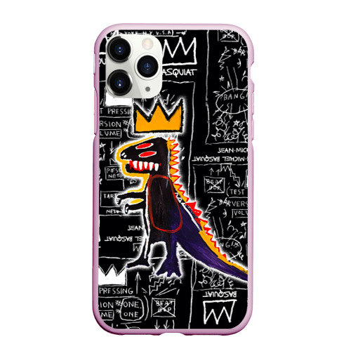 Чехол для iPhone 11 Pro Max матовый Динозавр в короне от Баския, цвет розовый