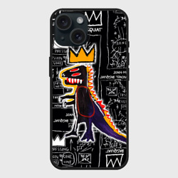 Чехол силиконовый для Apple iPhone 15 матовый Динозавр в короне от Баския