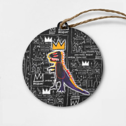 Деревянная игрушка круг Динозавр в короне от Баския