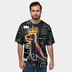 Мужская футболка oversize 3D Динозавр в короне от Баския - фото 2