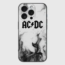 Чехол для iPhone 16 Pro силиконовый с защитой камеры AC/DC АС/ДС