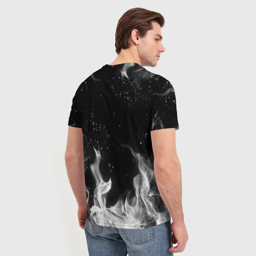 Мужская футболка 3D с принтом AC DC АС ДС, вид сзади #2