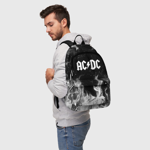 Рюкзак 3D с принтом AC DC | АС ДС (Z), фото на моделе #1