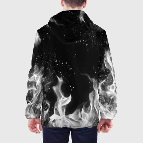 Мужская куртка 3D с принтом AC DC АС ДС, вид сзади #2