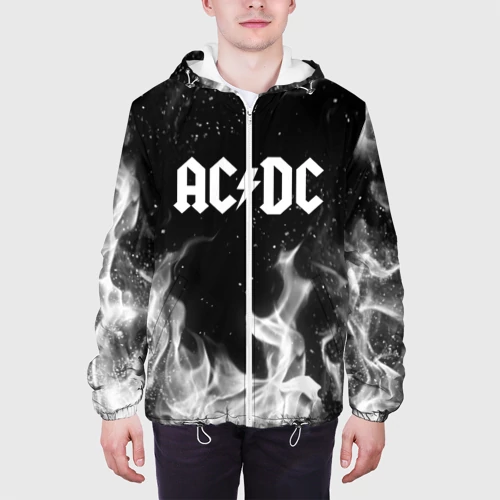 Мужская куртка 3D с принтом AC DC АС ДС, вид сбоку #3