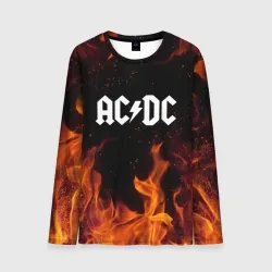 Мужской лонгслив 3D AC DC АС ДС
