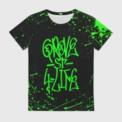 Женская футболка 3D Grove Street GTA