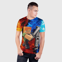 Мужская футболка 3D Slim Minecraft - фото 2