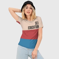 Женская футболка 3D Slim Половое воспитание - фото 2