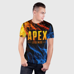 Мужская футболка 3D Slim Apex Legends fire - фото 2