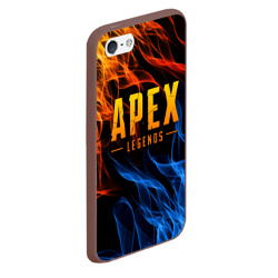 Чехол для iPhone 5/5S матовый Apex Legends fire - фото 2