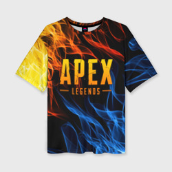 Женская футболка oversize 3D Apex Legends fire