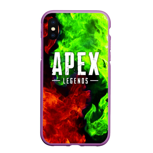 Чехол для iPhone XS Max матовый Apex Legends, цвет фиолетовый