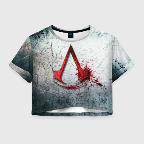 Женская футболка Crop-top 3D Assassins Creed, цвет 3D печать