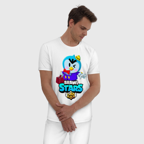 Мужская пижама хлопок Brawl Stars MR.P Бравл старс Мр.Пи, цвет белый - фото 3