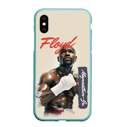 Чехол для iPhone XS Max матовый Floyd, цвет мятный