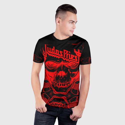 Мужская футболка 3D Slim Judas Priest, цвет 3D печать - фото 3