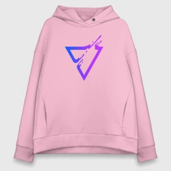Женское худи Oversize хлопок Liquid Triangle