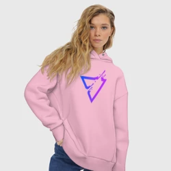 Женское худи Oversize хлопок Liquid Triangle - фото 2