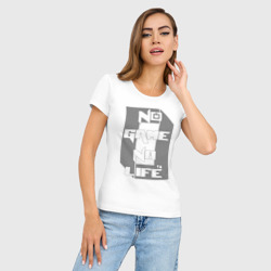 Женская футболка хлопок Slim Ноу гейм ноу Лайф - фото 2