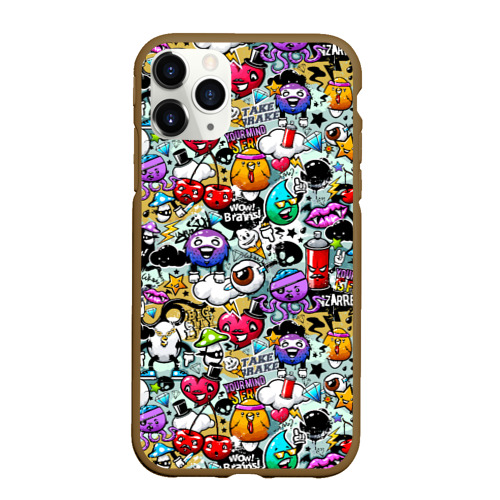 Чехол для iPhone 11 Pro Max матовый Stickerboom, цвет коричневый