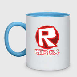 Кружка двухцветная Roblox big logo