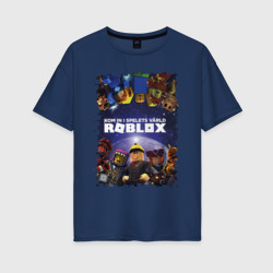 Женская футболка хлопок Oversize Roblox Роблокс