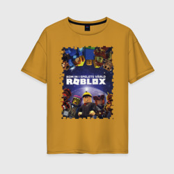 Женская футболка хлопок Oversize Roblox Роблокс