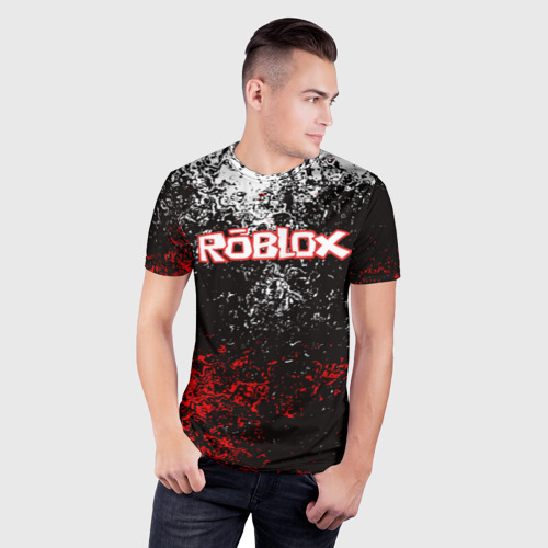 Мужская футболка 3D Slim Roblox, цвет 3D печать - фото 3
