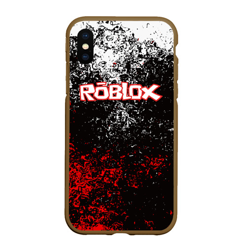 Чехол для iPhone XS Max матовый Roblox, цвет коричневый