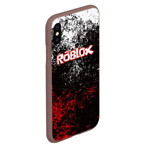 Чехол для iPhone XS Max матовый Roblox, цвет коричневый - фото 3