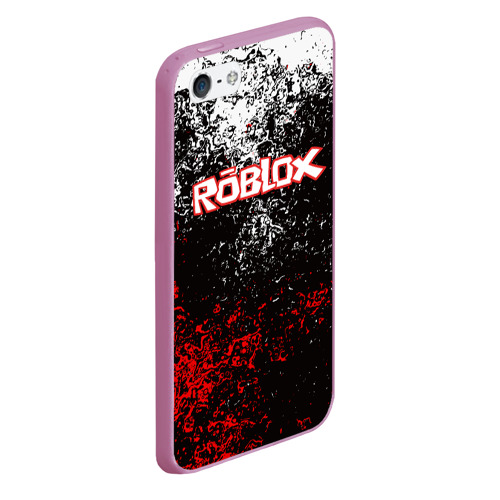 Чехол для iPhone 5/5S матовый Roblox, цвет розовый - фото 3