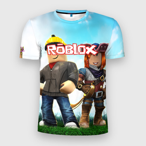 Мужская футболка 3D Slim Roblox comand, цвет 3D печать