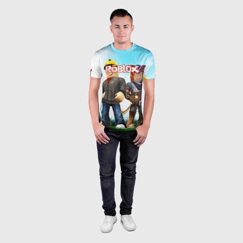 Мужская футболка 3D Slim Roblox comand, цвет 3D печать - фото 4