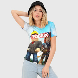 Женская футболка 3D Slim Roblox comand - фото 2
