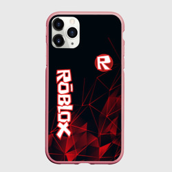 Чехол для iPhone 11 Pro Max матовый Роблокс вертикальное лого