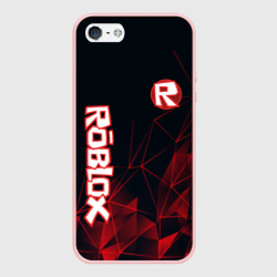 Чехол для iPhone 5/5S матовый Роблокс вертикальное лого