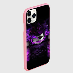 Чехол для iPhone 11 Pro Max матовый Roblox с фиолетовыми языками пламени - фото 2