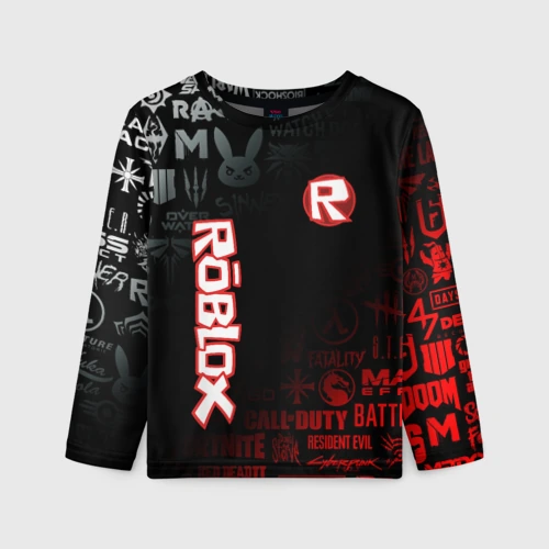 Детский лонгслив 3D Roblox Роблокс