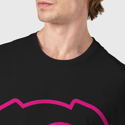 Мужская футболка хлопок Subaru Power Pig, цвет черный - фото 6