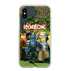 Чехол для iPhone XS Max матовый Roblox Роблокс