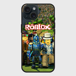 Чехол силиконовый для Apple iPhone 15 матовый Roblox Роблокс